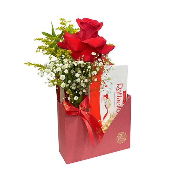 Rosa Na Caixa Com Raffaello