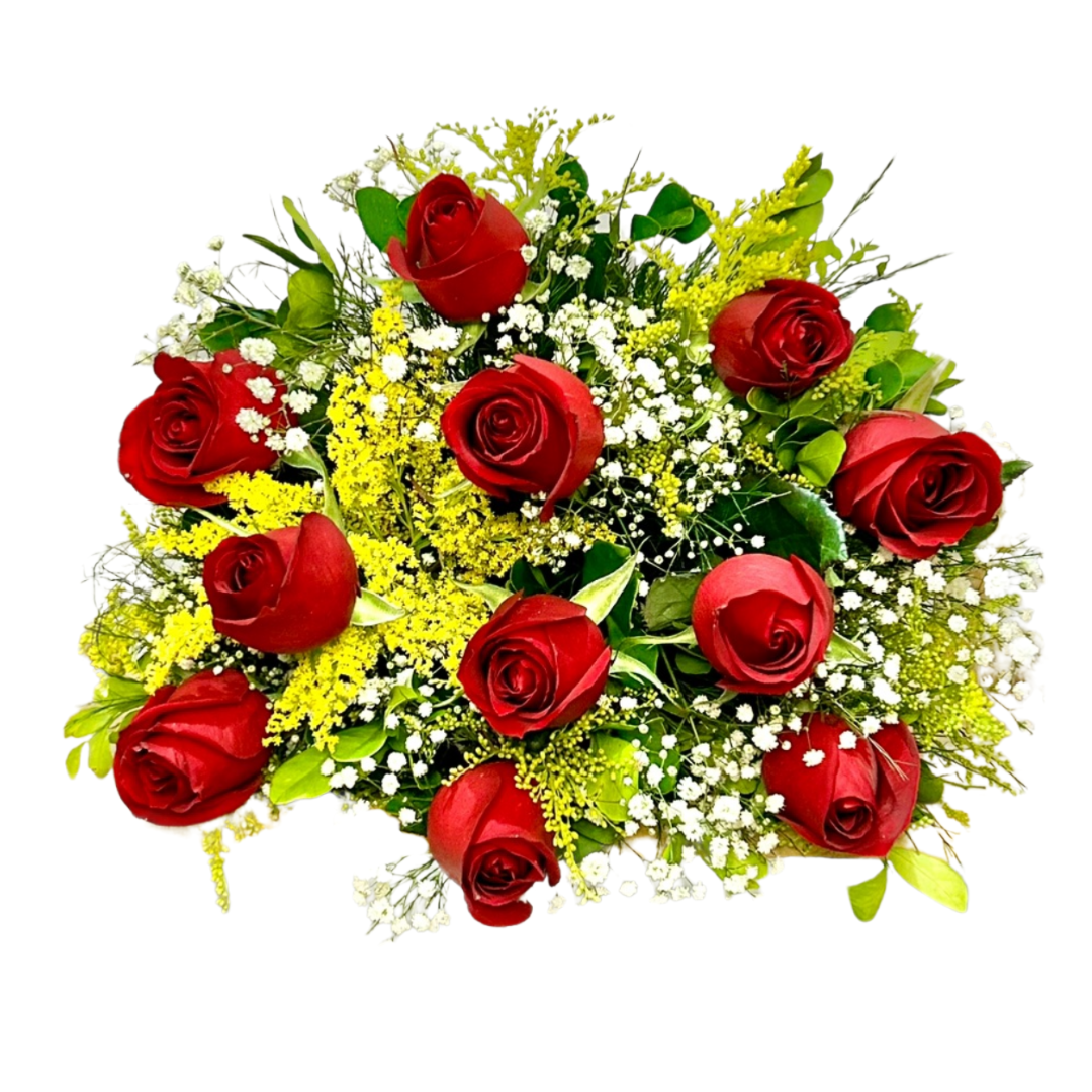 Buqu 12 Rosas Vermelhas