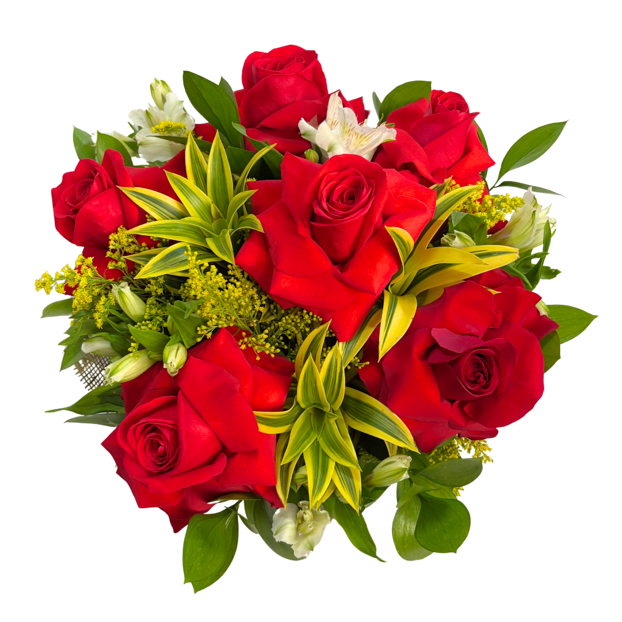 Buqu 6 Rosas Colombianas e Astromlias